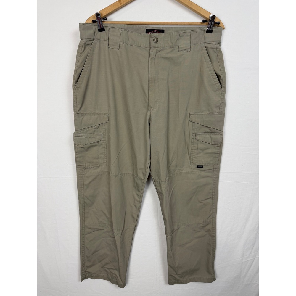 Tru-Spec Mens Cargo Pants 38/32 Khaki Ripstop Tactical Utility Workwear